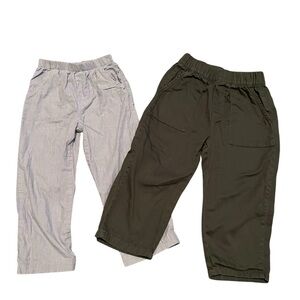Boys 4T The Bailey Boys & Gap Pants - Olive & Light blue with stripes NWOT